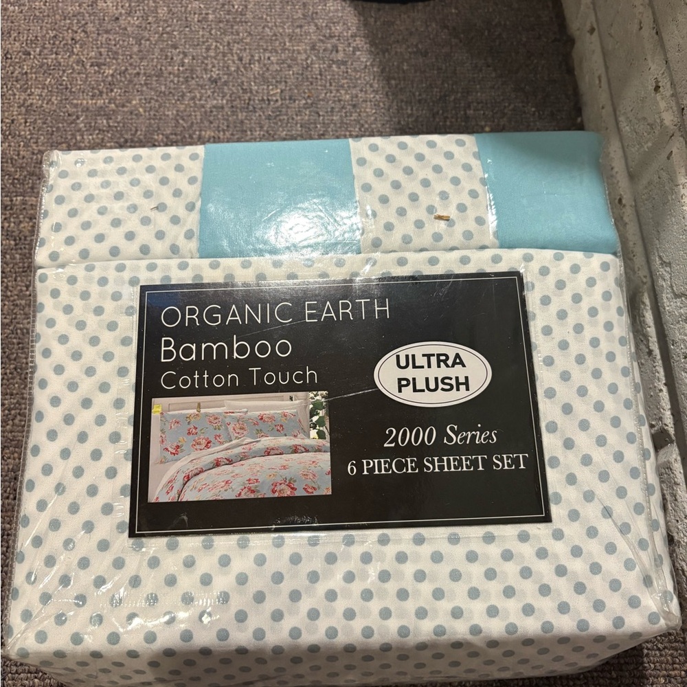 New Organic Earth Bamboo Cotton Touch Queen Sheet Set